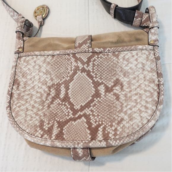 Michael Kors Tan and Snake Print Shoulder Bag - Picture 5 of 9